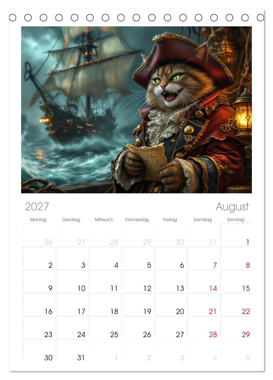 Piratenkatzen- Samtpfoten auf Kaperfahrt