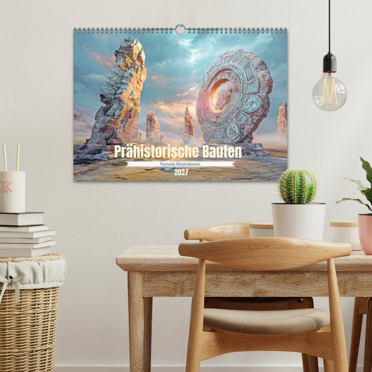 Prähistorische Bauten - Fantasie Illustrationen