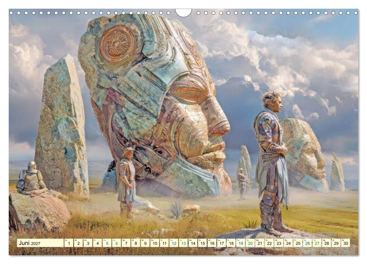 Prähistorische Bauten - Fantasie Illustrationen