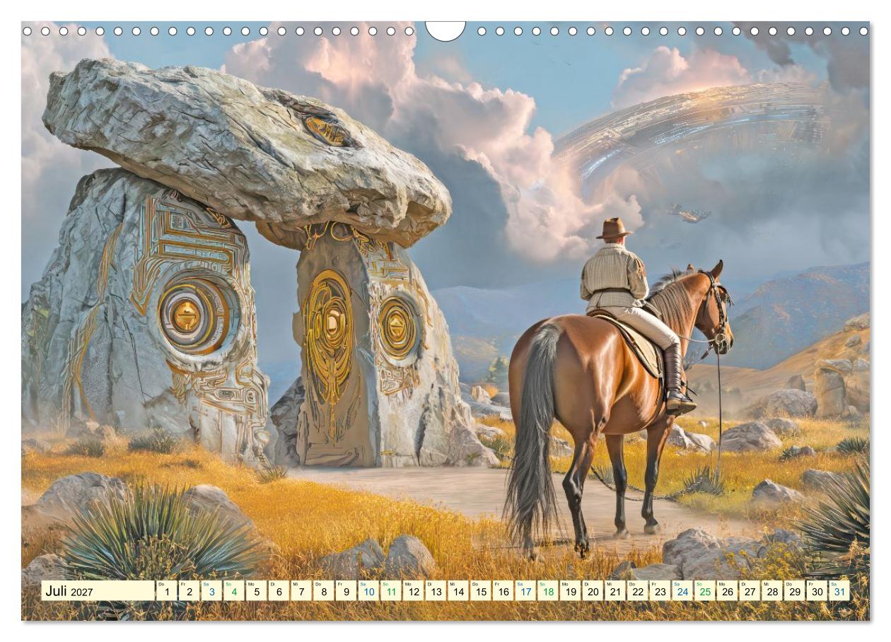 Prähistorische Bauten - Fantasie Illustrationen