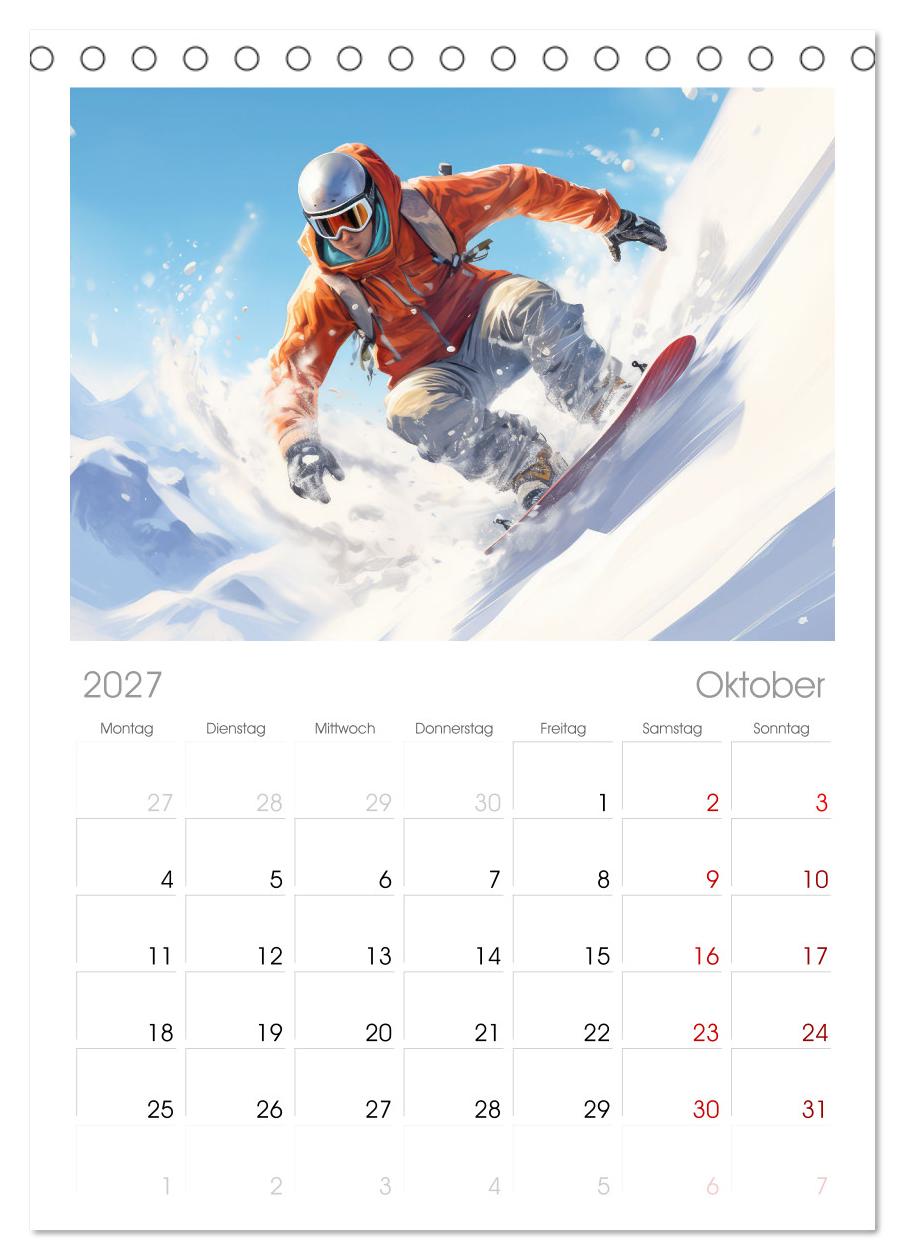 Snowboarder in Aktion