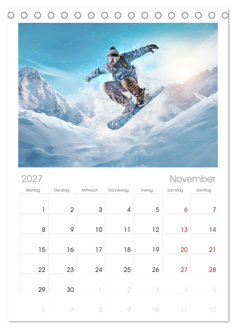 Snowboarder in Aktion