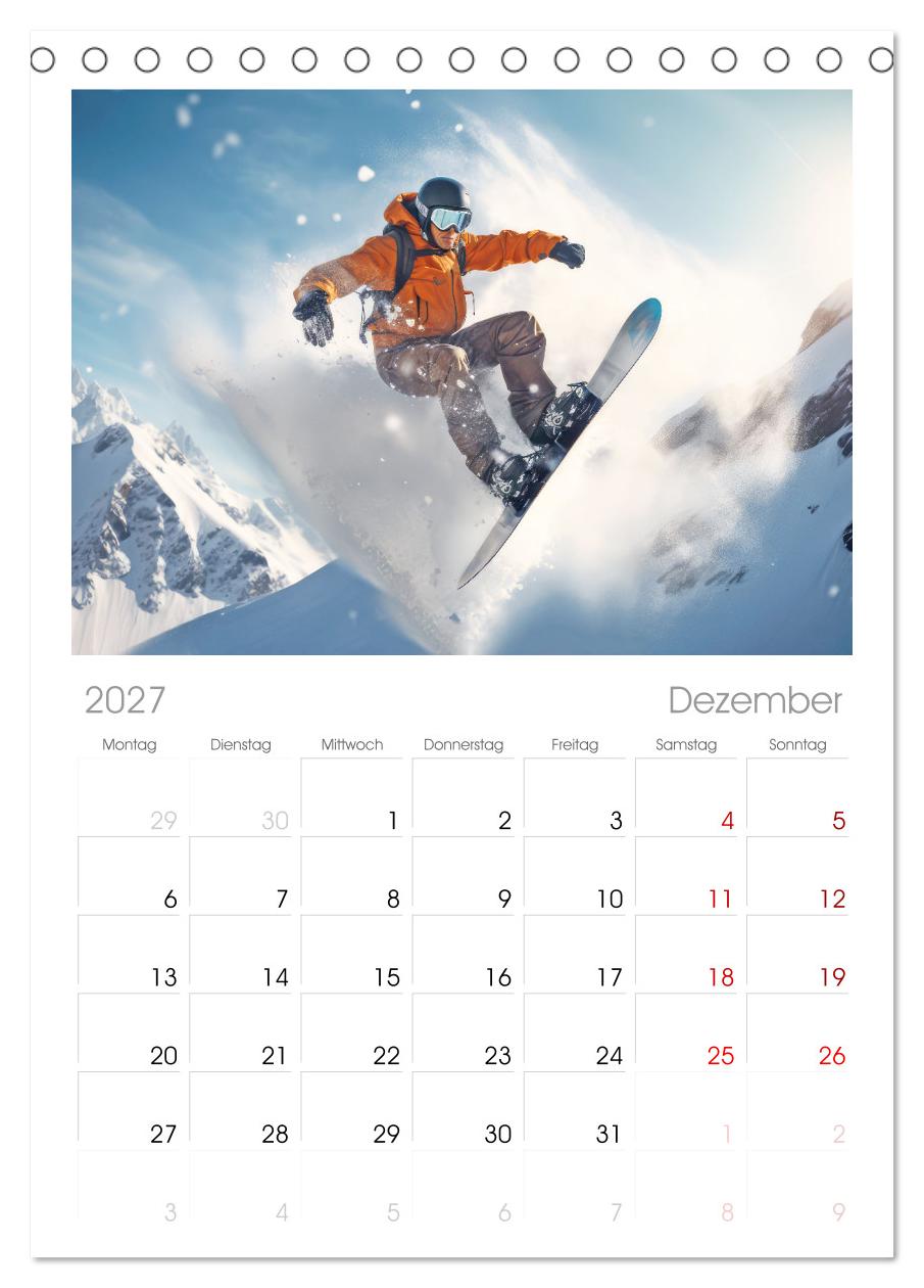 Snowboarder in Aktion