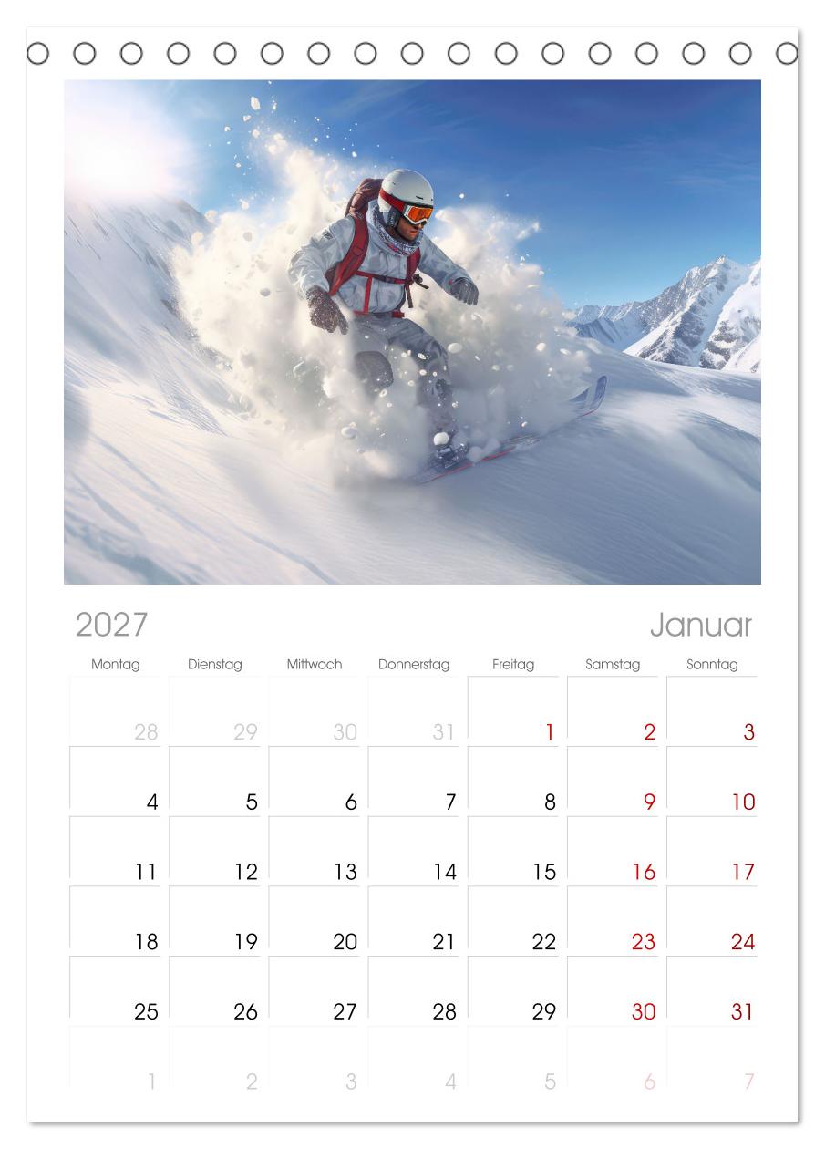Snowboarder in Aktion