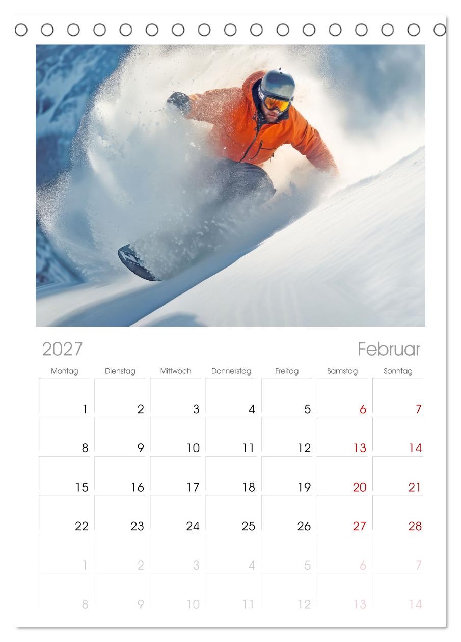Snowboarder in Aktion