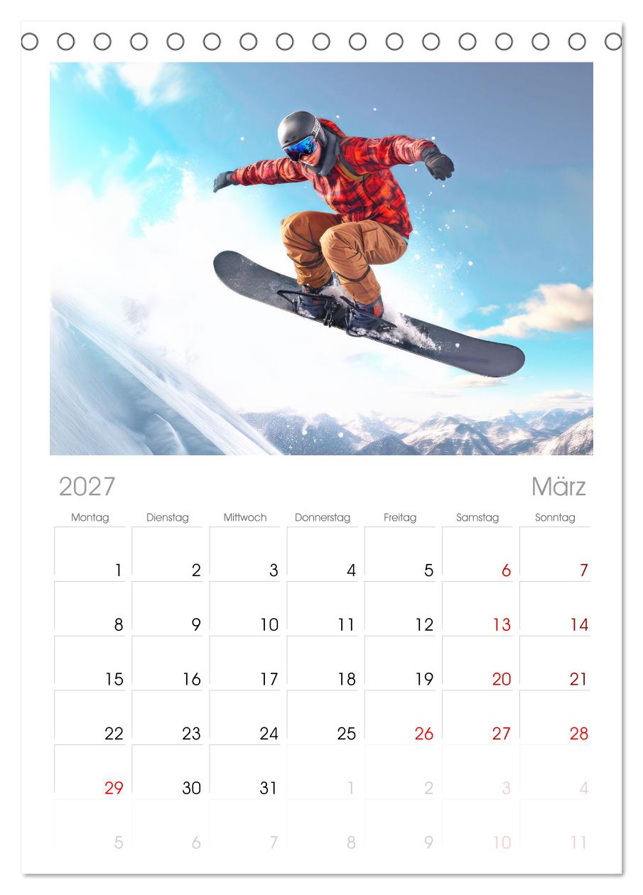 Snowboarder in Aktion