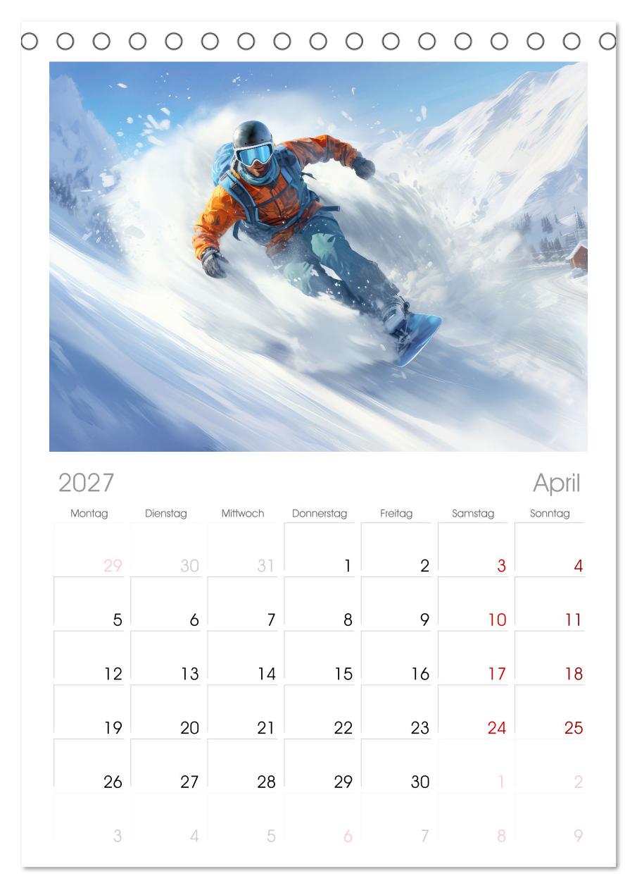 Snowboarder in Aktion
