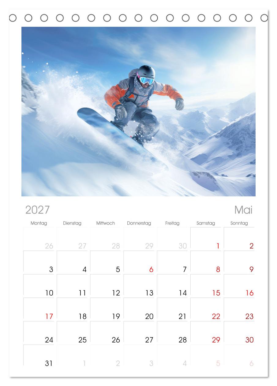 Snowboarder in Aktion