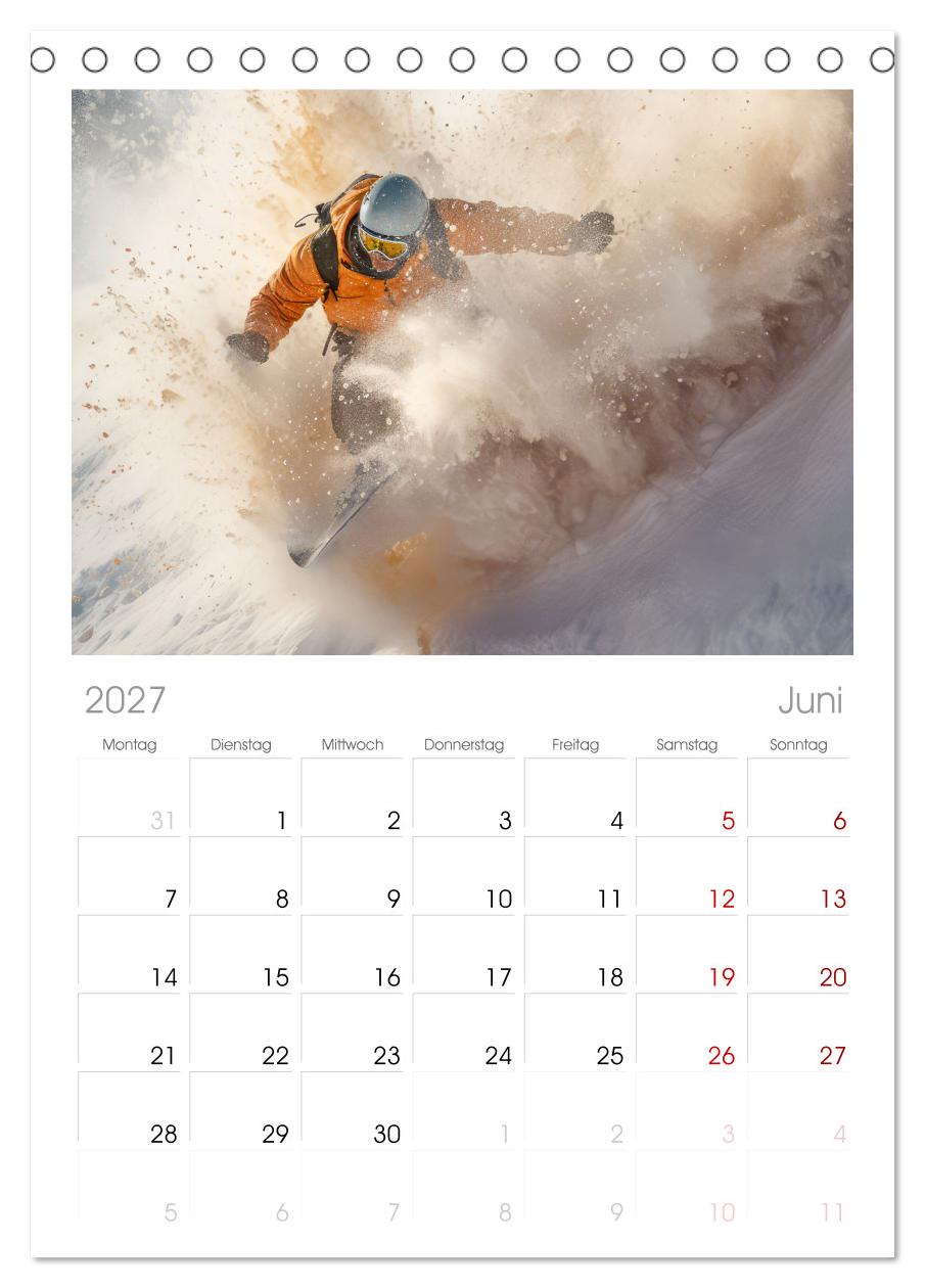 Snowboarder in Aktion