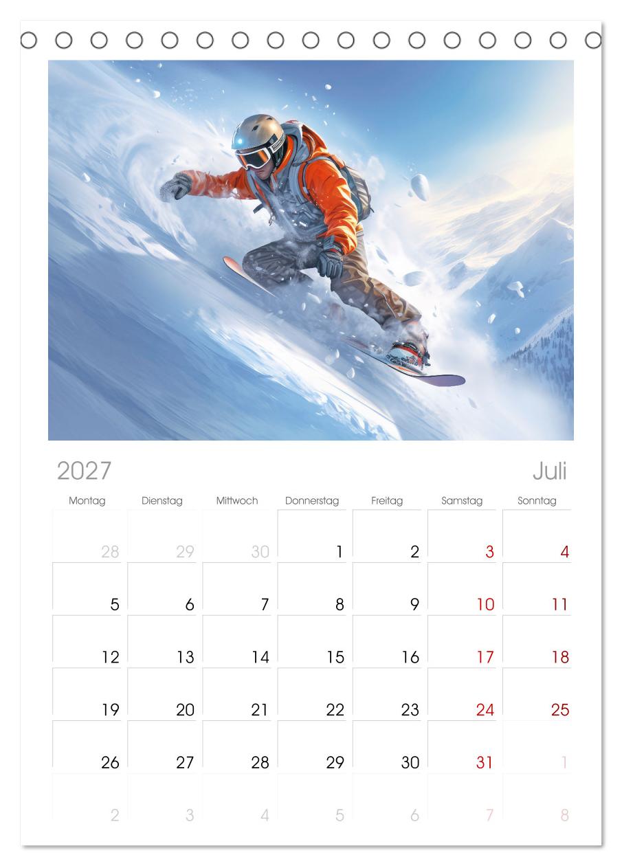 Snowboarder in Aktion
