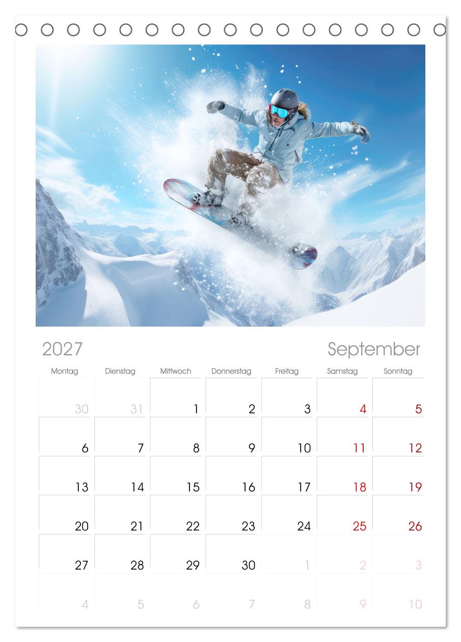 Snowboarder in Aktion