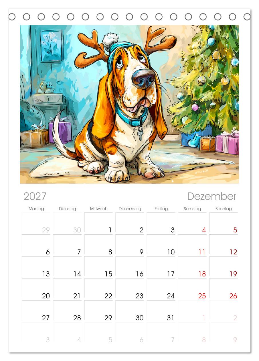 Basset Fun. Niedliche Hunde Cartoons zum Schmunzeln