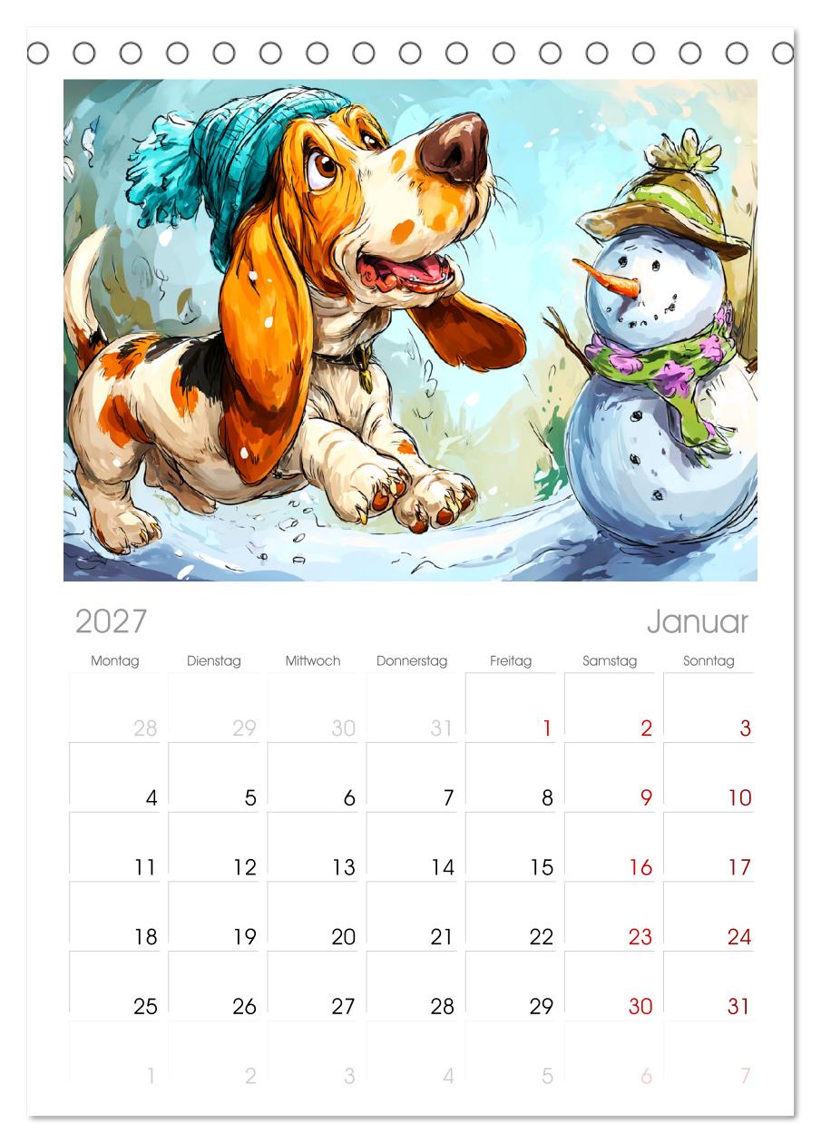 Basset Fun. Niedliche Hunde Cartoons zum Schmunzeln