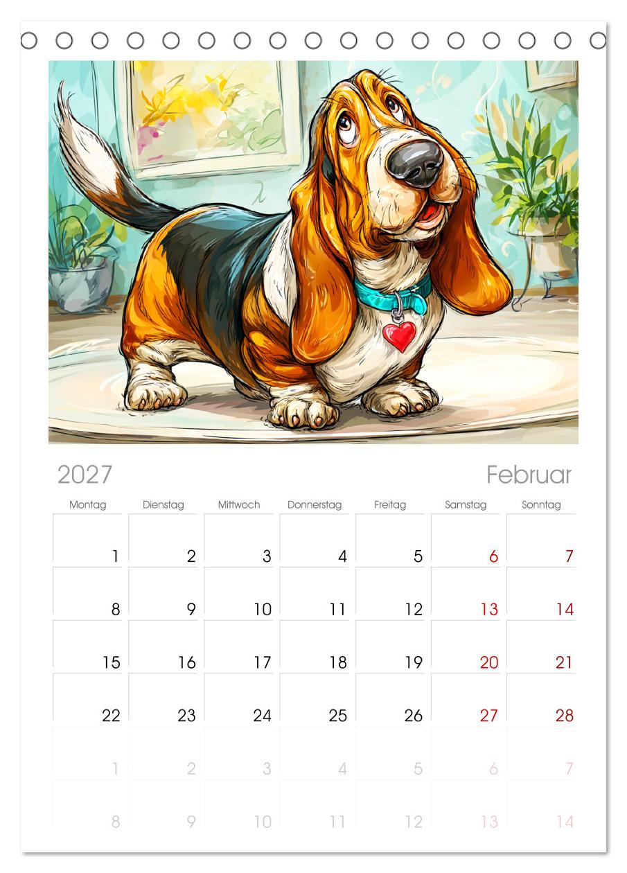Basset Fun. Niedliche Hunde Cartoons zum Schmunzeln