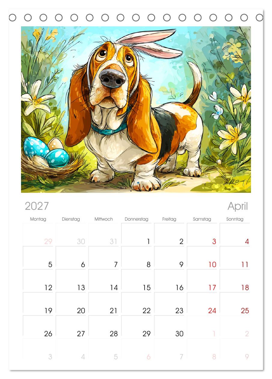 Basset Fun. Niedliche Hunde Cartoons zum Schmunzeln