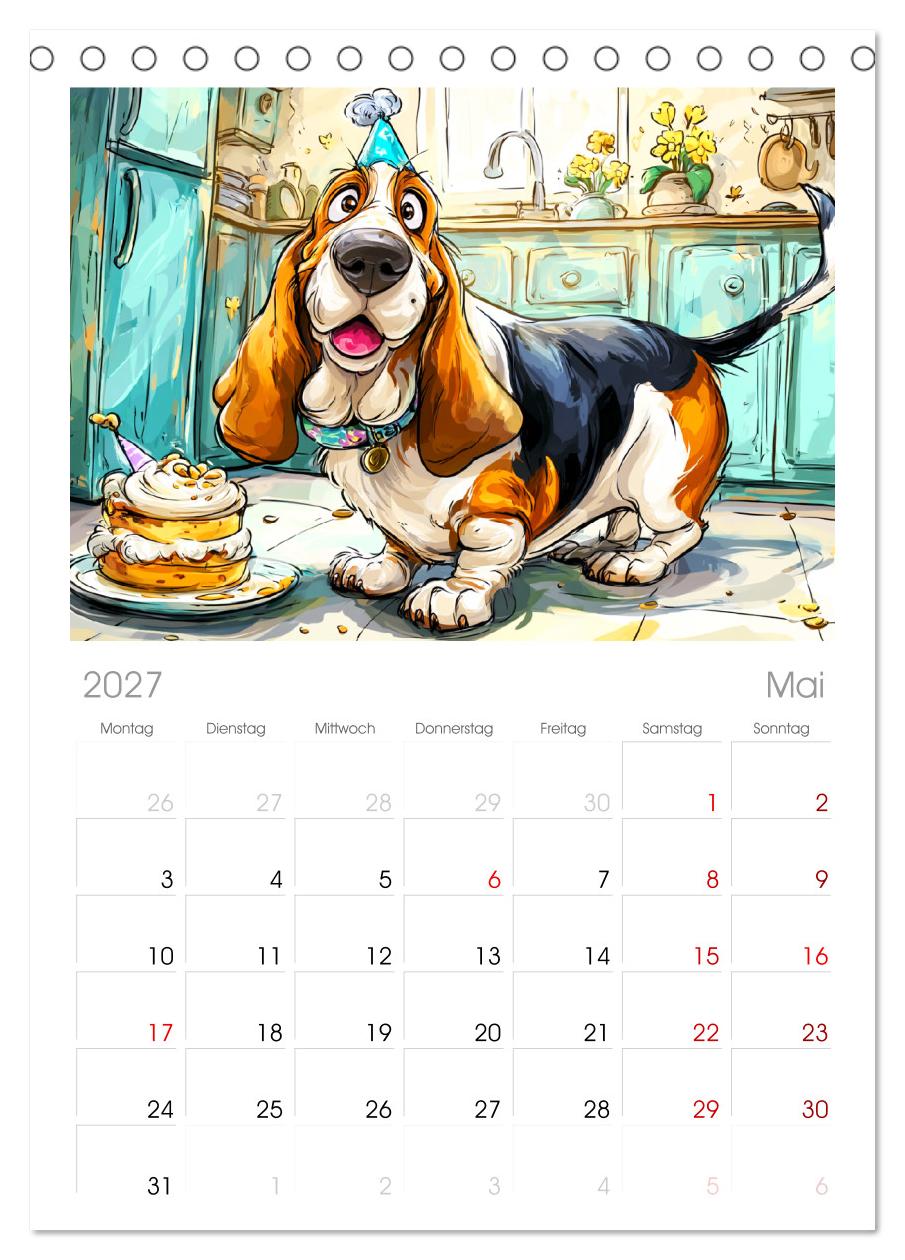 Basset Fun. Niedliche Hunde Cartoons zum Schmunzeln