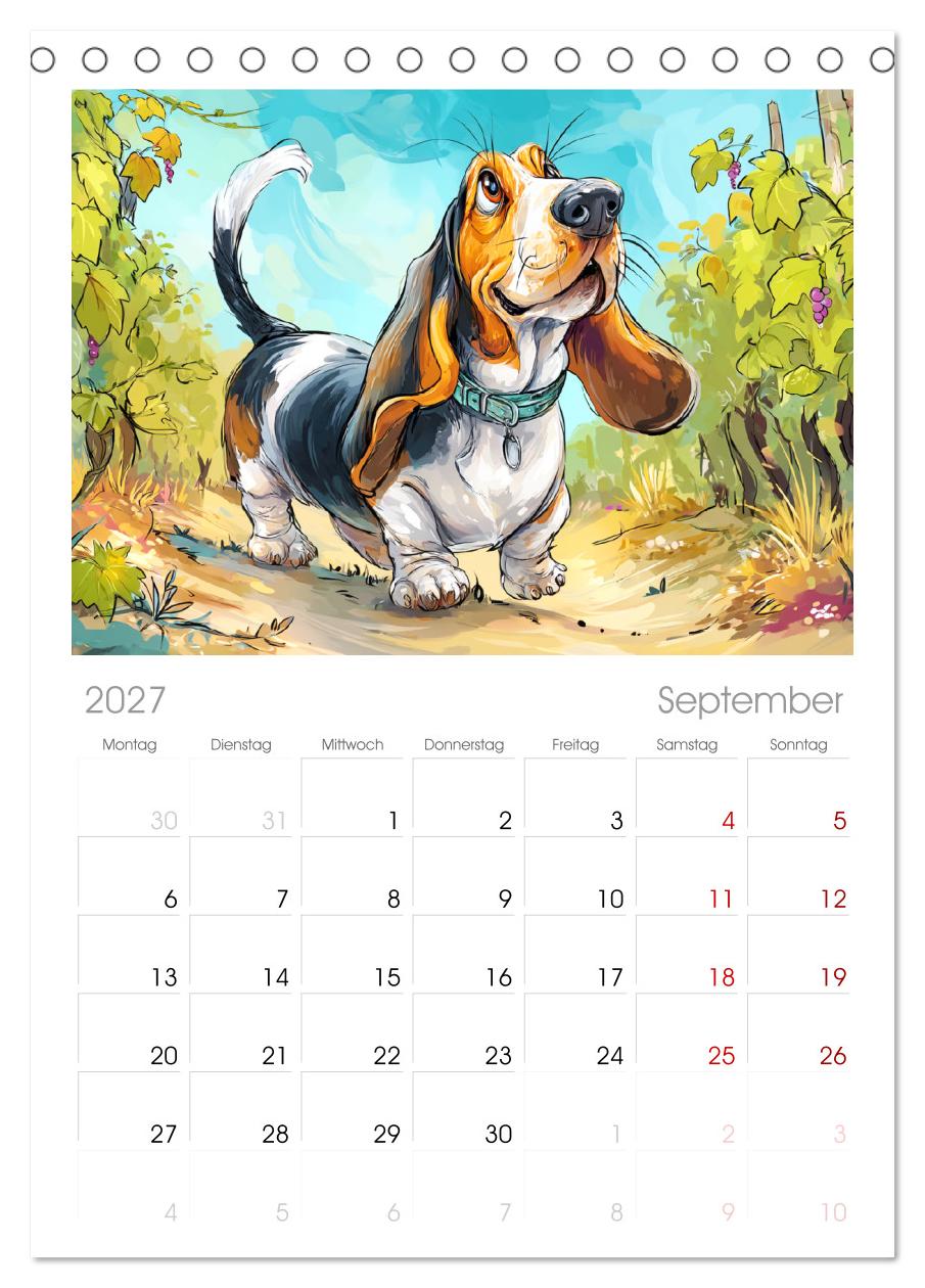 Basset Fun. Niedliche Hunde Cartoons zum Schmunzeln